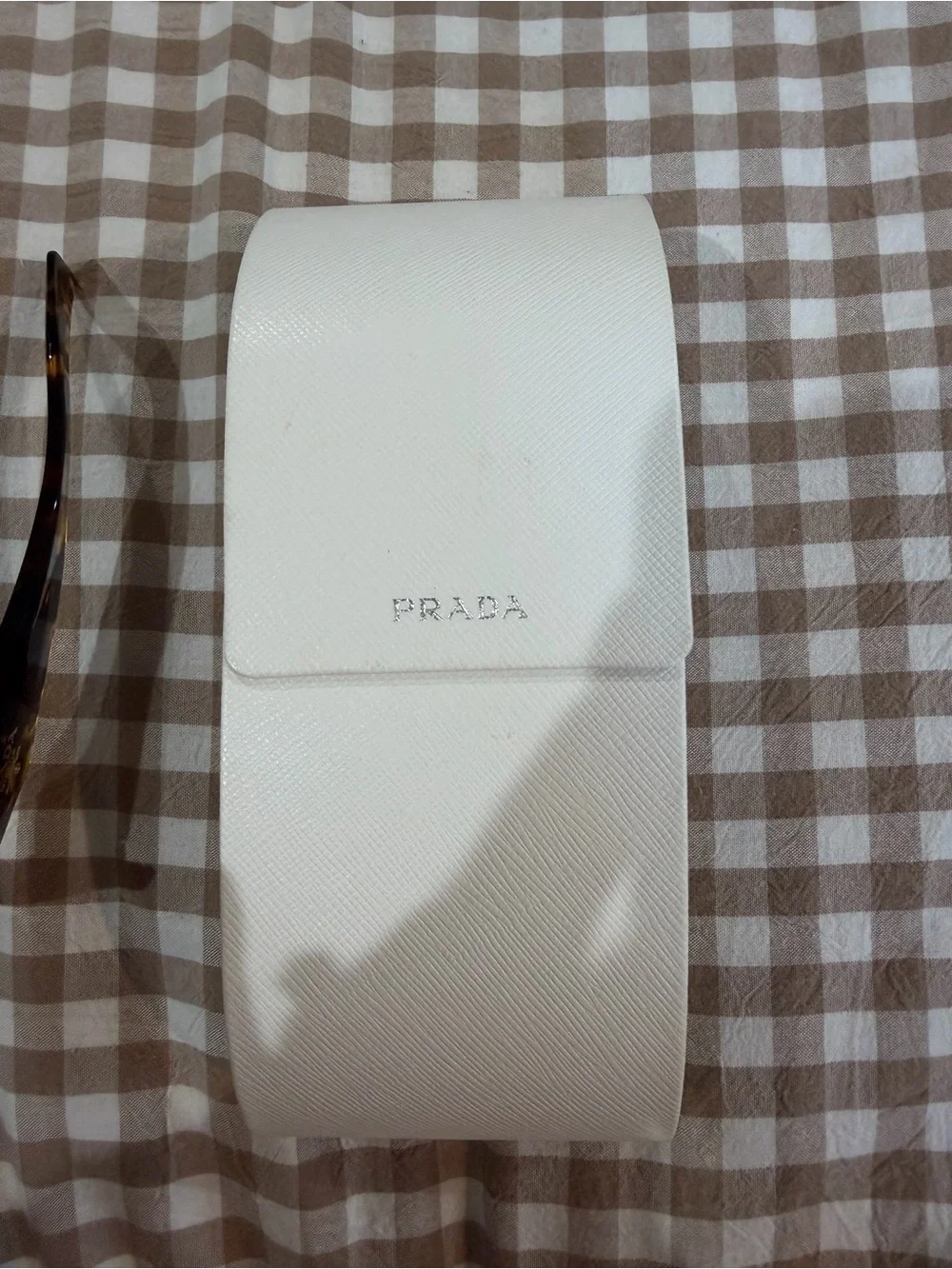 Prada Tortoiseshell Square Sunglasses with Brown Lenses
